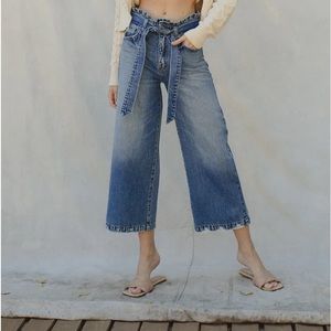 KanCan Ultra High Rise Belted Crop Jeans
